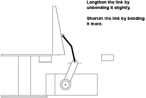 How to adjust lin linkage with a bent connection.