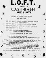 LOFT Cash Bash 1978 Promo Flyer